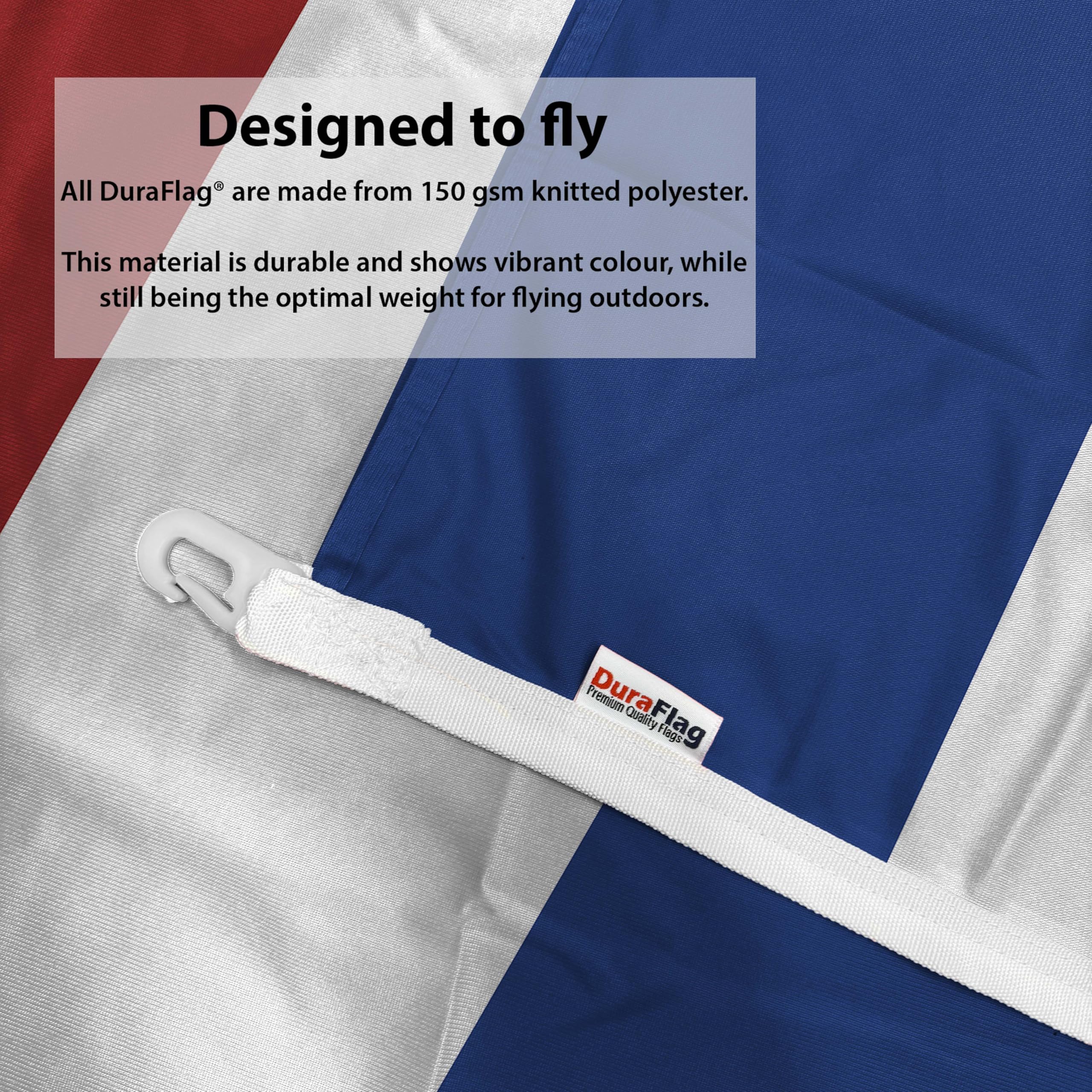 DuraFlag Netherlands 5ft x 3ft with Clips/Hooks - Premium Quality 5x3 Dutch Holland Flags, 5ft x 3ft (150cm x 90cm) - Image 3
