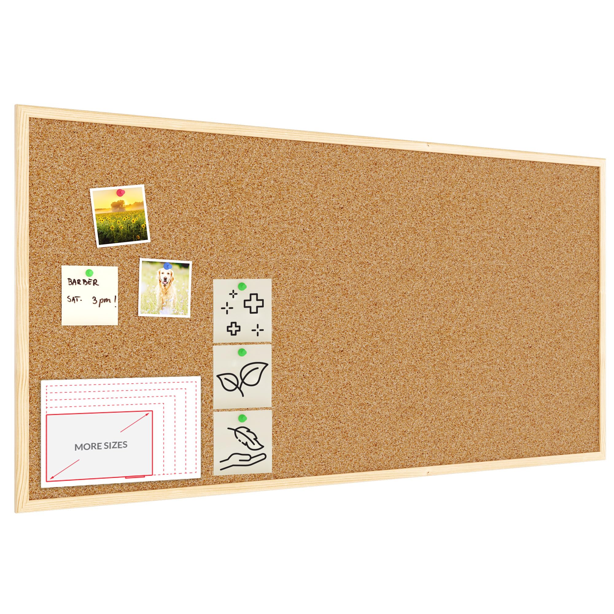 ALLboards Cork Board with Wooden Frame 120x60cm, Corkboard Bulletin Board Notice Board โ image 1