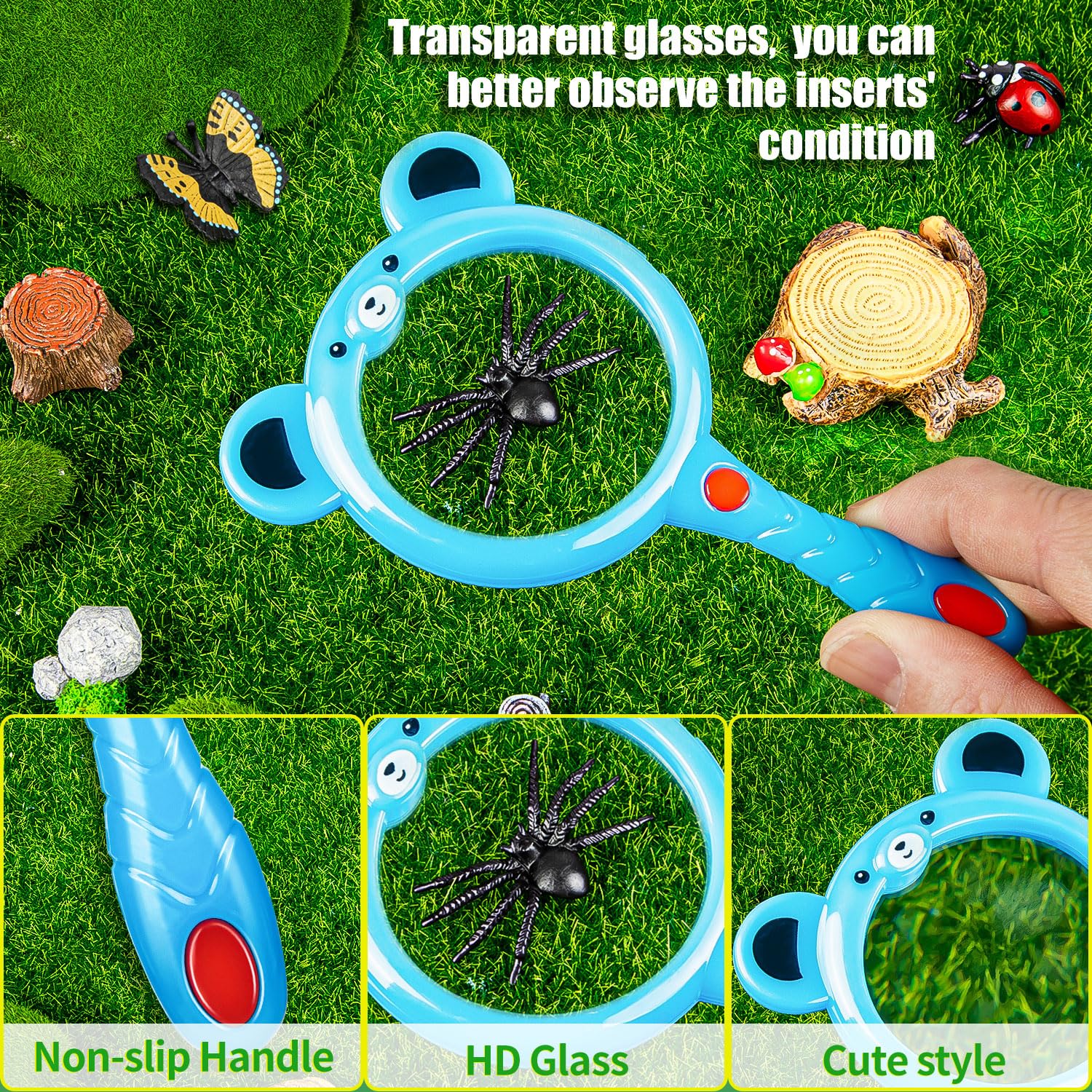 Lupas Chiquitas Para Niños: 10 Unidades De Lupa De Detective, Juguete De Explorador Para Investigar Bichos Y Plantas, Ideal Para Juegos Al Aire Libre Y Como Regalo