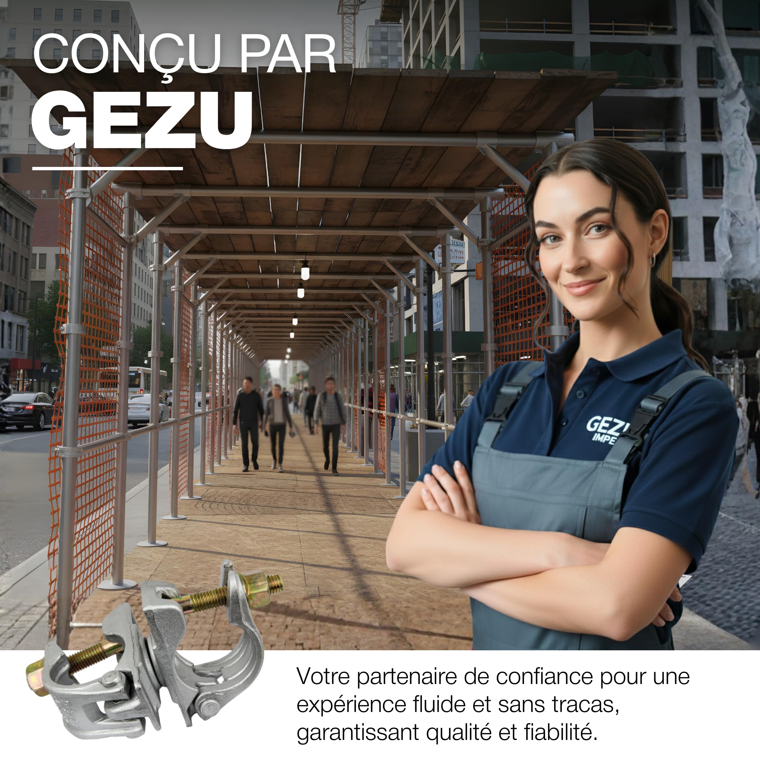 GeZu Impex Accouplement d'échafaudage Ø 48 x 60 mm