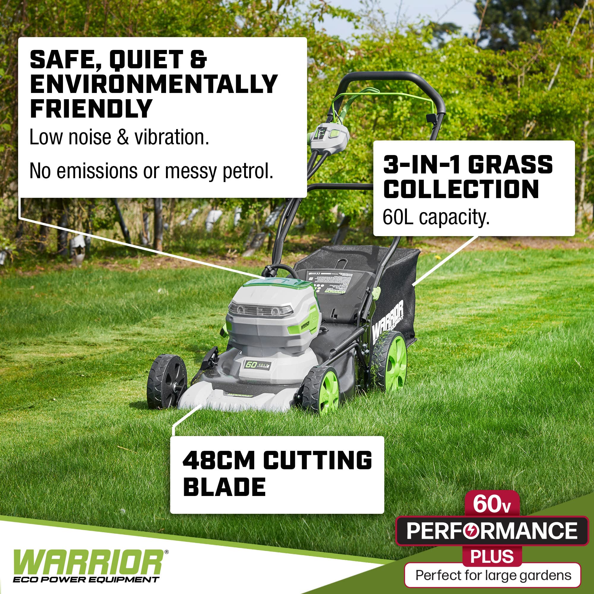 Warrior Eco Power Equipment 60 V akumulatorowa kosiarka akumulatorowa - tylko kosiarka