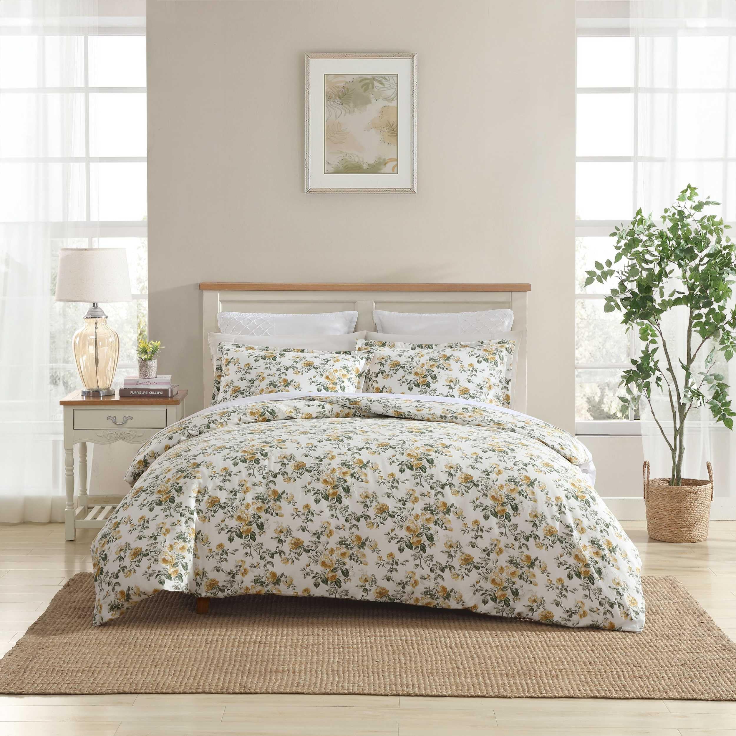 Set Copripiumino King Size Laura Ashley Home, Modello Floreale Ailyn, 100% Cotone, Reversibile, Con 2 Federe E 2 Cuscini Inclusi, Rosa
