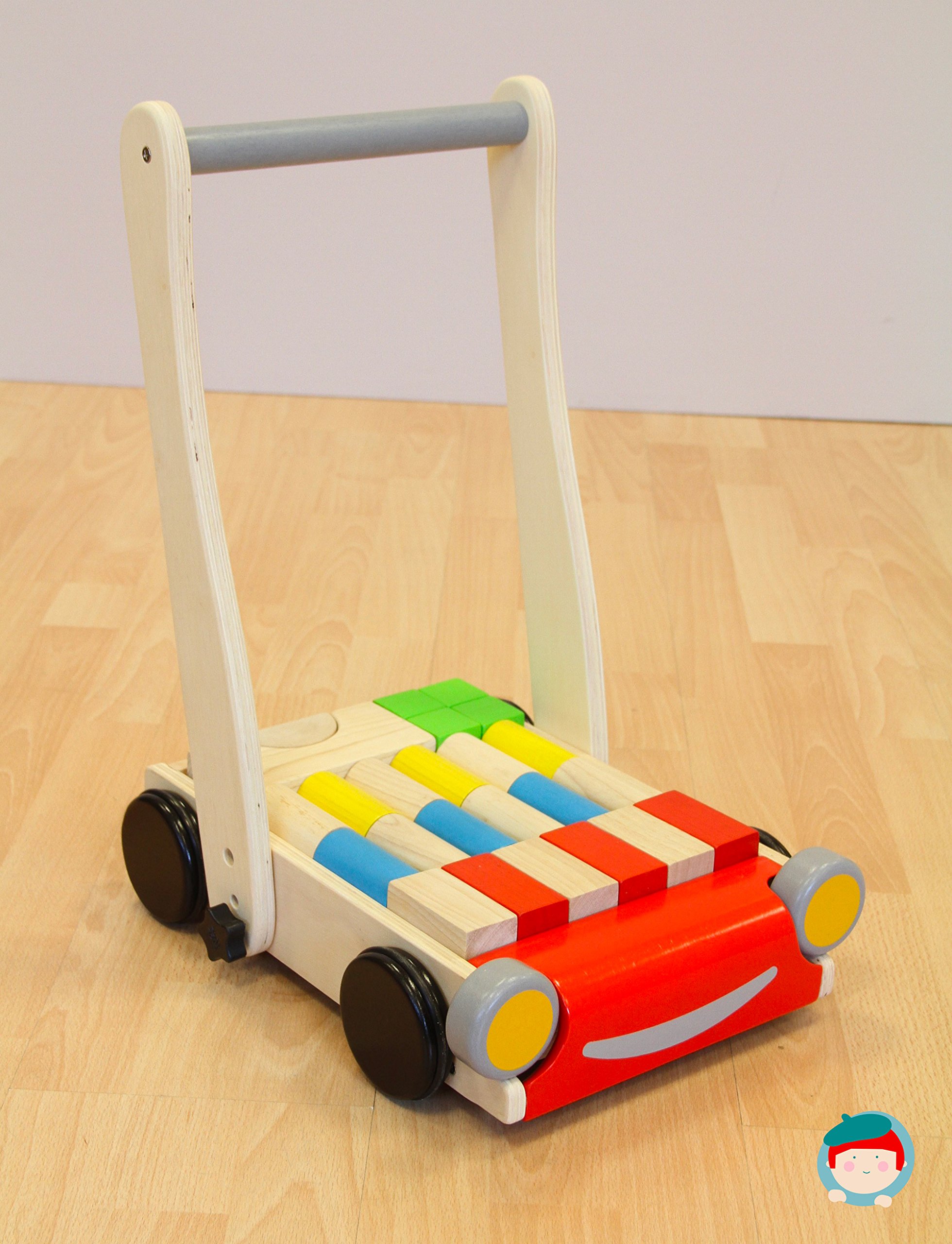 Plan Toys 51230 PlanPreschool - Andador de Madera [Importado de Alemania]