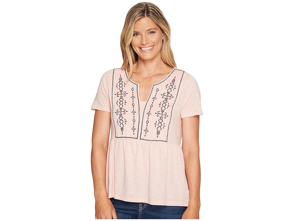 

Sanctuary Carlisle Top (Chalk Pink) Women's Short Sleeve Pullover
