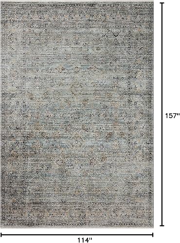 Miniatura 159 de Loloi Jean Stoffer Katherine Collection KES-02 Ocean/Coral 2'-7'' x 10'-0'', .25" Pile Height, Runner Rug