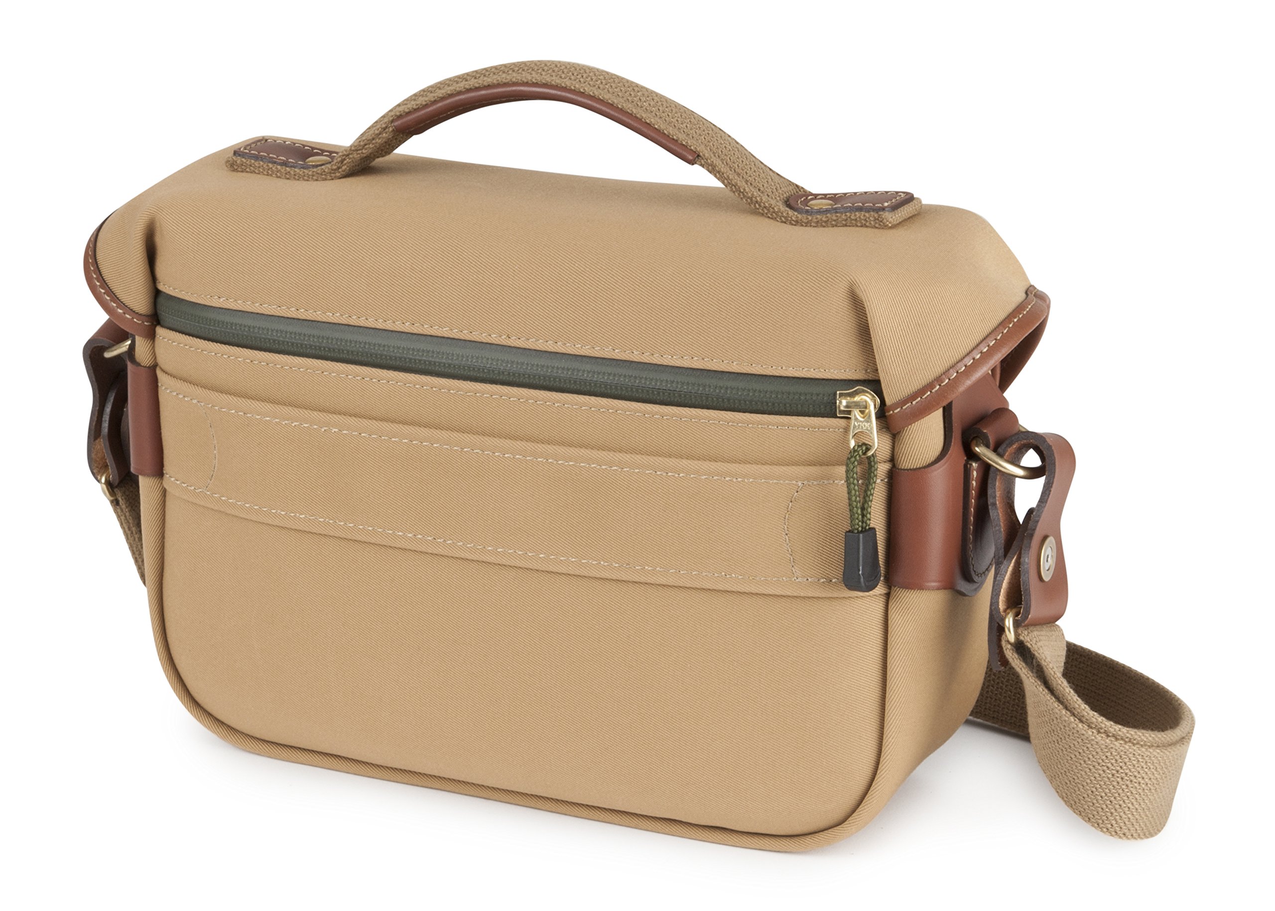 Billingham Small Pro - Bolsa fotográfica de Lona (Sistema de Apertura rápida, Anti-Lluvia) Color Caqui y Tostado