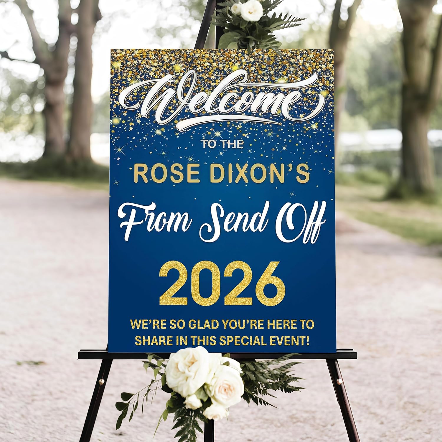Personalized Prom Send-Off Party Welcome Sign, Prom Send Off Party Welcome Sign, Signs Prom Night Event, Prom Party Banner For Decor, Customizable Prom Decor Tapestry, Prom Yard Sign Decorations