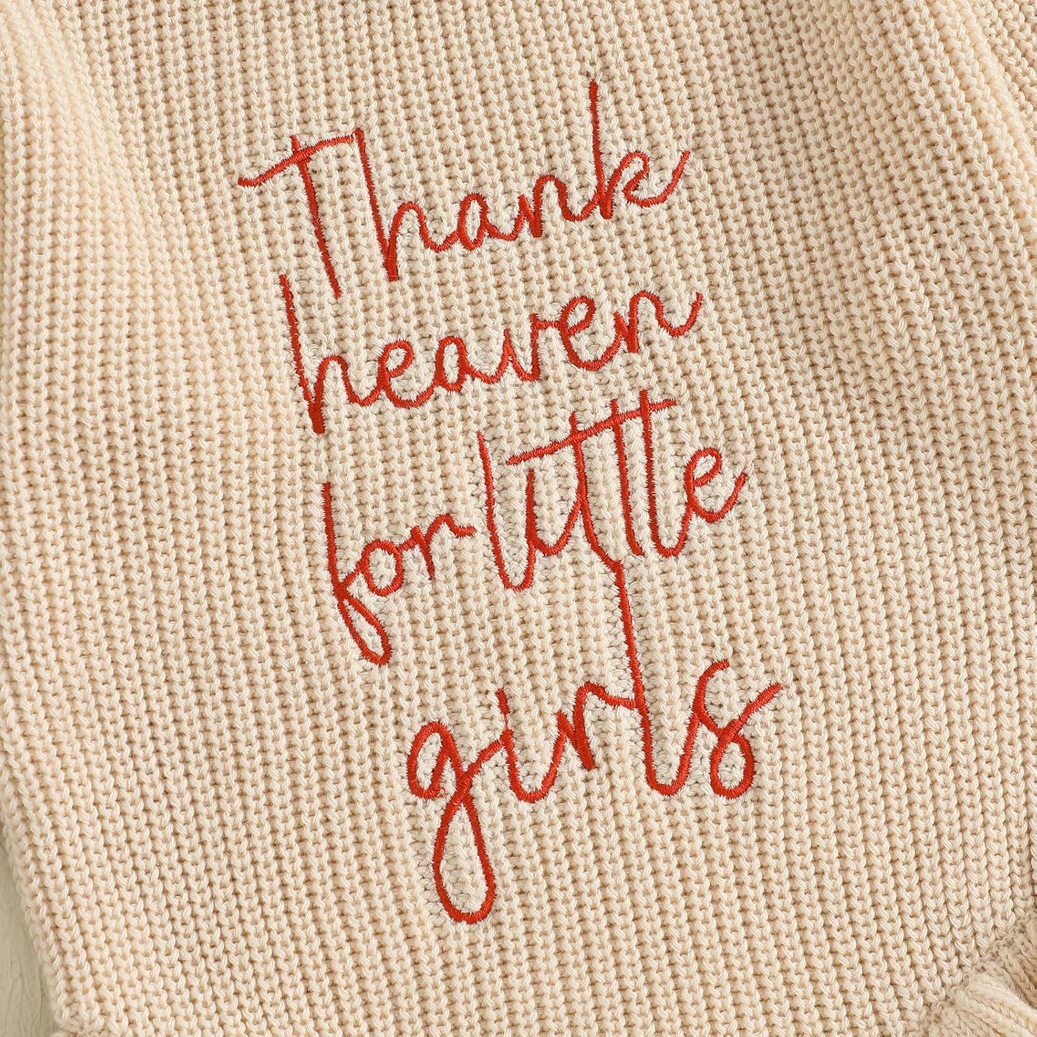 Gueuusu Baby Girl Sweater Romper Long Sleeve Letters Embroidery Ruffle Bodysuit Jumpsuit Newborn Winter Clothes - Image 6