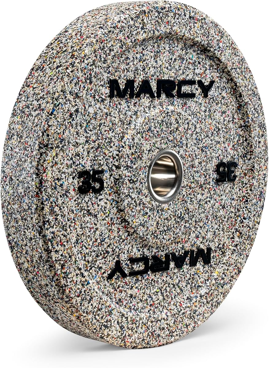 Marcy High Bounce Olympic Bumper Plate for Strength Training Weightlifting Workout Weight