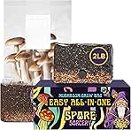 2 LB All-in-One Grow Kit: Up to 32oz of Mushrooms! Nutrient-Enhanced, Injection Port, Just Add Your Own Spores & Grow Like Magic