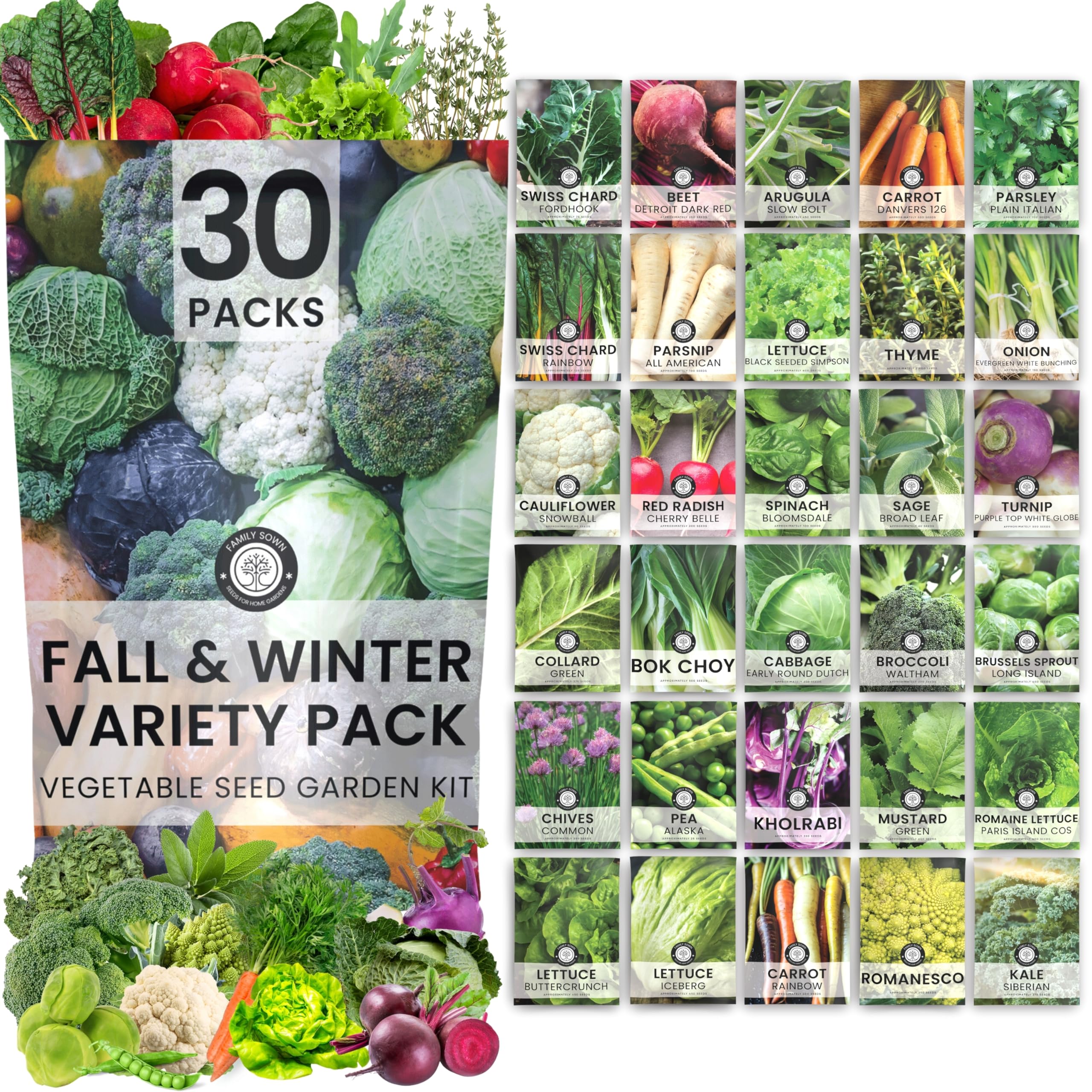 Family Sown Fall & Winter Seed Variety Pack