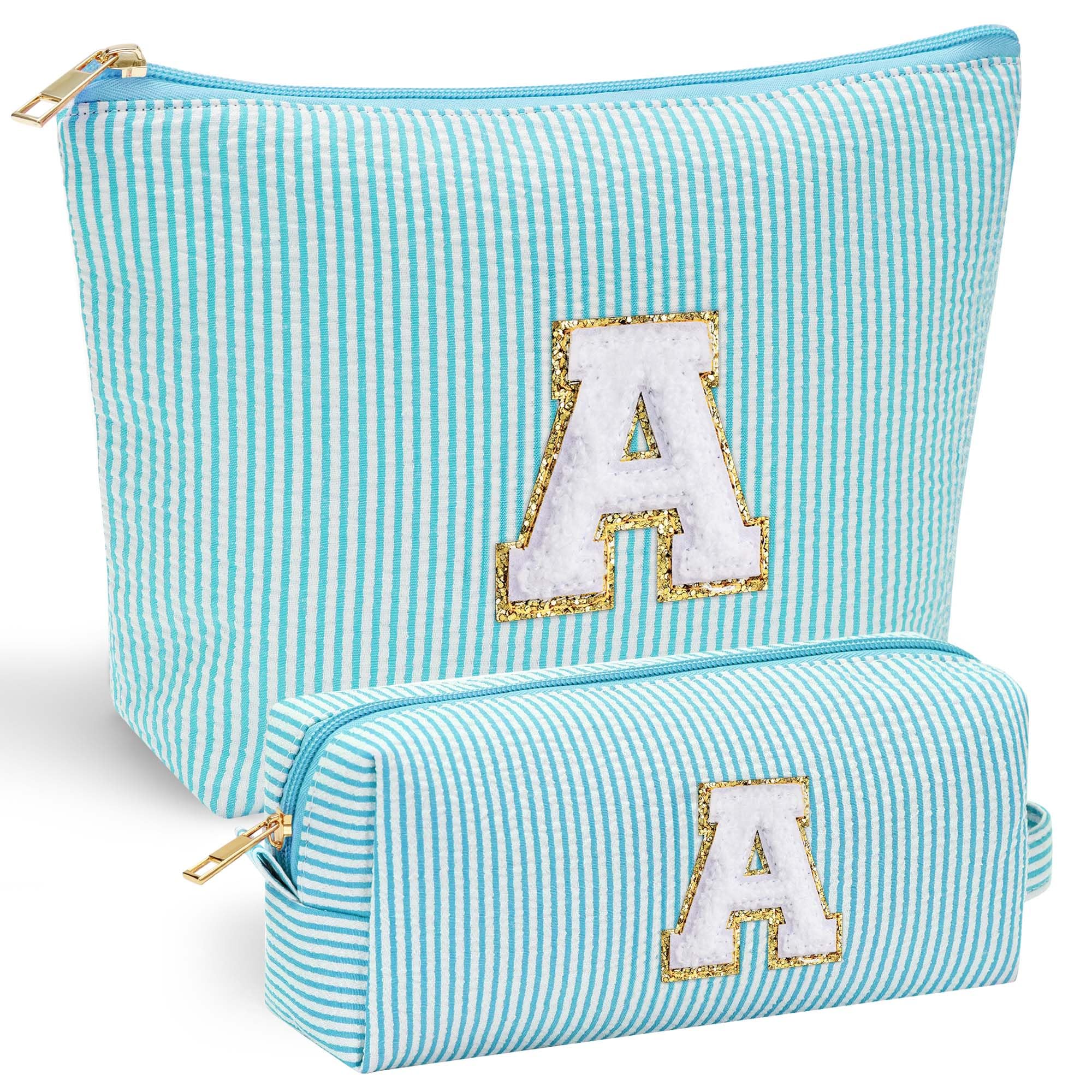Parima Personalised Gifts for Girls Women - Personalised Make up Bag Initial Make up Bags A Preppy Stuff Birthday Gifts for Women Gift for Girl Womens Girlfriend Teenage Girls Gift Makeup Bag — view 84