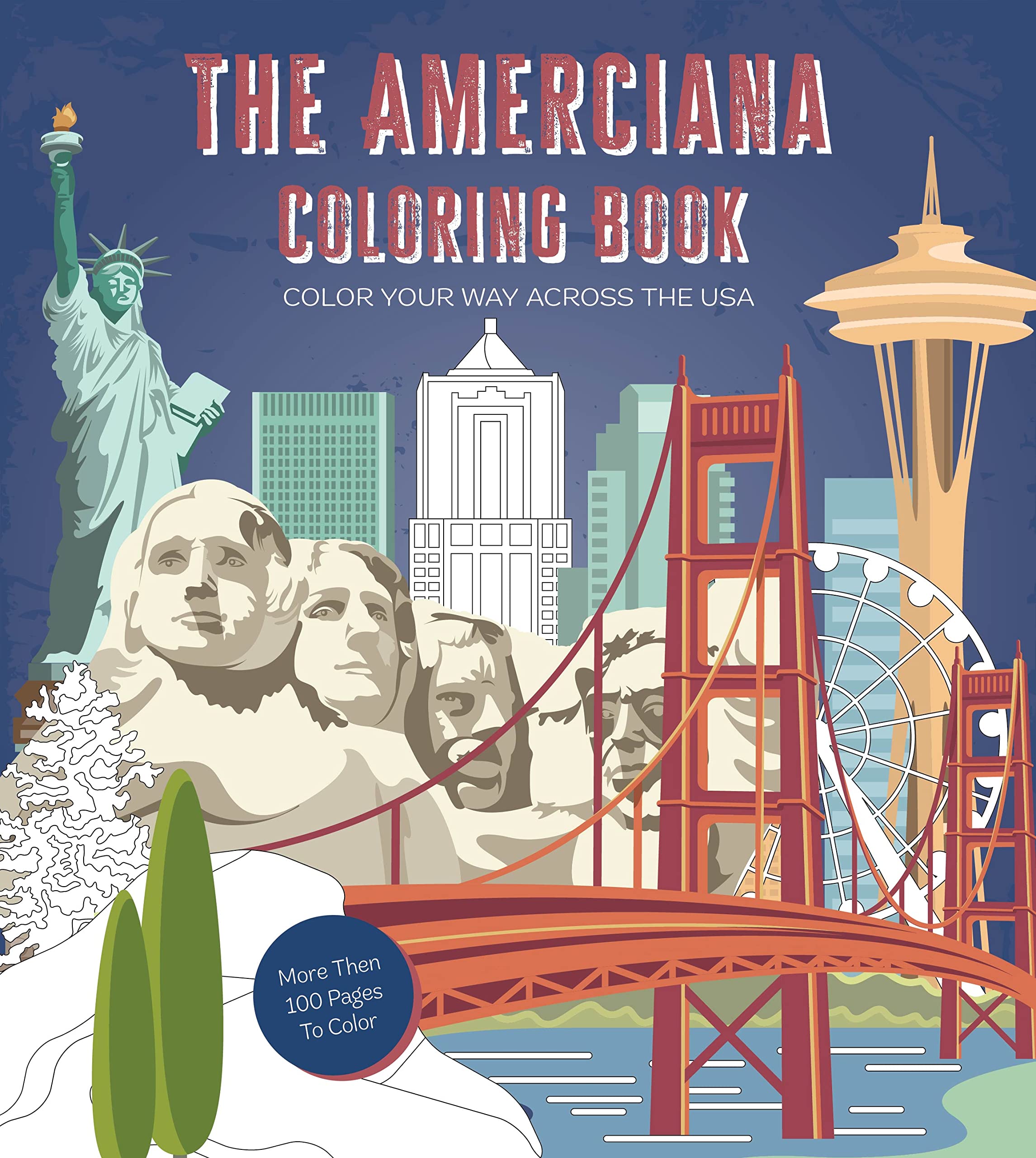 Americana Coloring Book: Color Your Way Across the U.S.A. - More Than 100 Pages to Color (Chartwell Coloring Books)