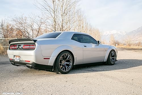 Miniatura 3 de RokBlokz Protectores contra salpicaduras para Dodge Challenger 2018-2021 (juego de 4 protectores contra salpicaduras para parte delantera y