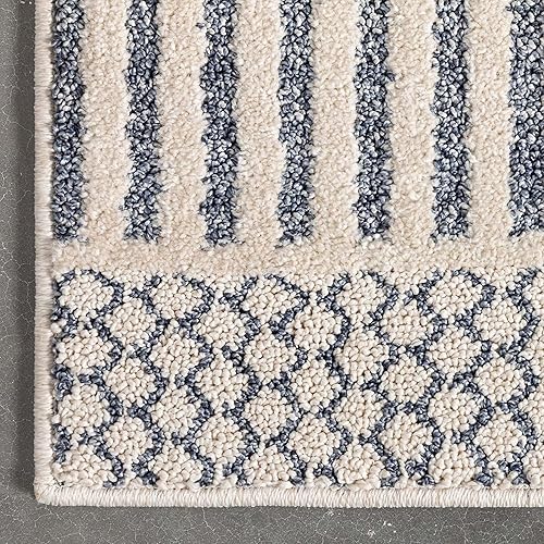 Miniatura 3 de Well Woven Harlow Briar - Alfombra de pasillo abstracta geométrica contemporánea azul claro de 2 pies 3 pulgadas x 7 pies 3 pulgadas