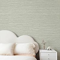 Vista 4 de JiffDiff Grasscloth Wallpaper Peel and Stick Cream Grassweave Peel & Stick Textured Wallpaper Self Adhesive Contact Paper 17.3"x472" withered