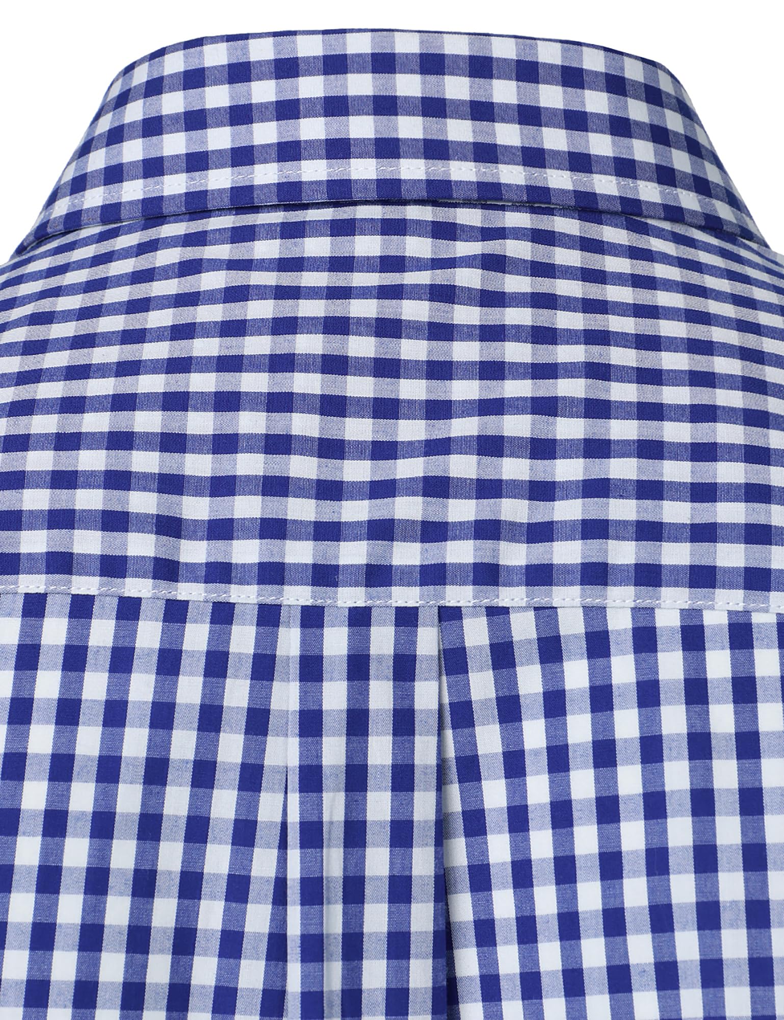 PARKLEES Camicia da uomo casual a quadri con bottoni in cotone a maniche corte a quadretti, vestibilità regolare con tasca