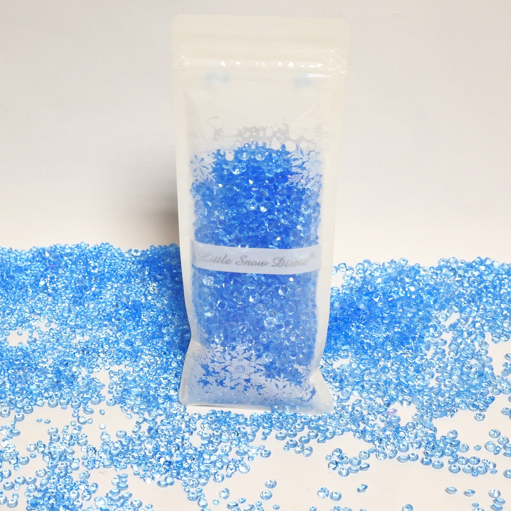 5500 Mixing Wedding Party Decoration Scatter Crystals Table Diamonds Acrylic Confetti - 2 Mixed Sizes (Baby Blue)