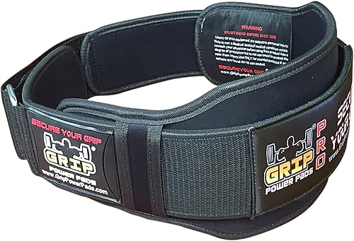 Grip Power Pads Cinturón doble de neopreno para levantamiento de pesas de 6 pulgadas de ancho para hombres, soporte de madera de espalda, fitness,