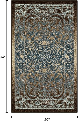 Miniatura 2 de Maples Rugs - Alfombra Pelham grande de 7 x 10pulgadas, fabricada en Estados Unidos, para sala de estar, dormitorio y comedor, color azul gris