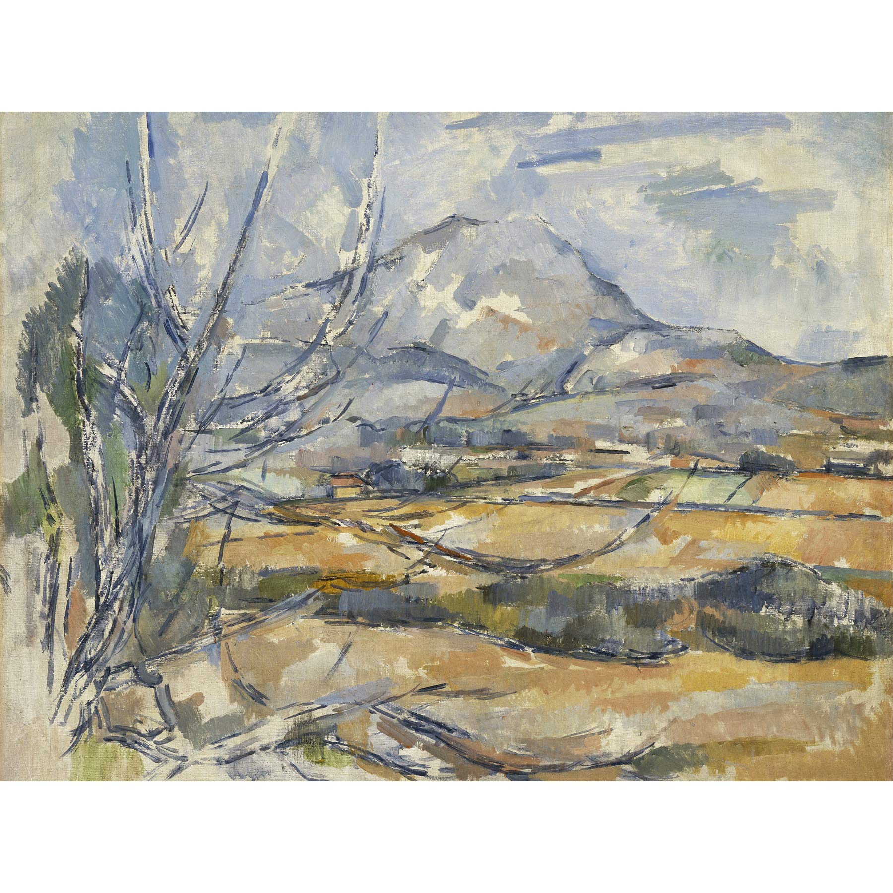 Paul Cezanne Montagne Sainte Victoire Large Art Print Poster Wall Decor Premium Mural