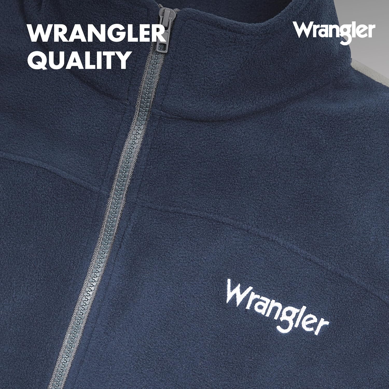 Wrangler Men's Big and Tall Polar Fleece Zip Up Sleeveless Vest