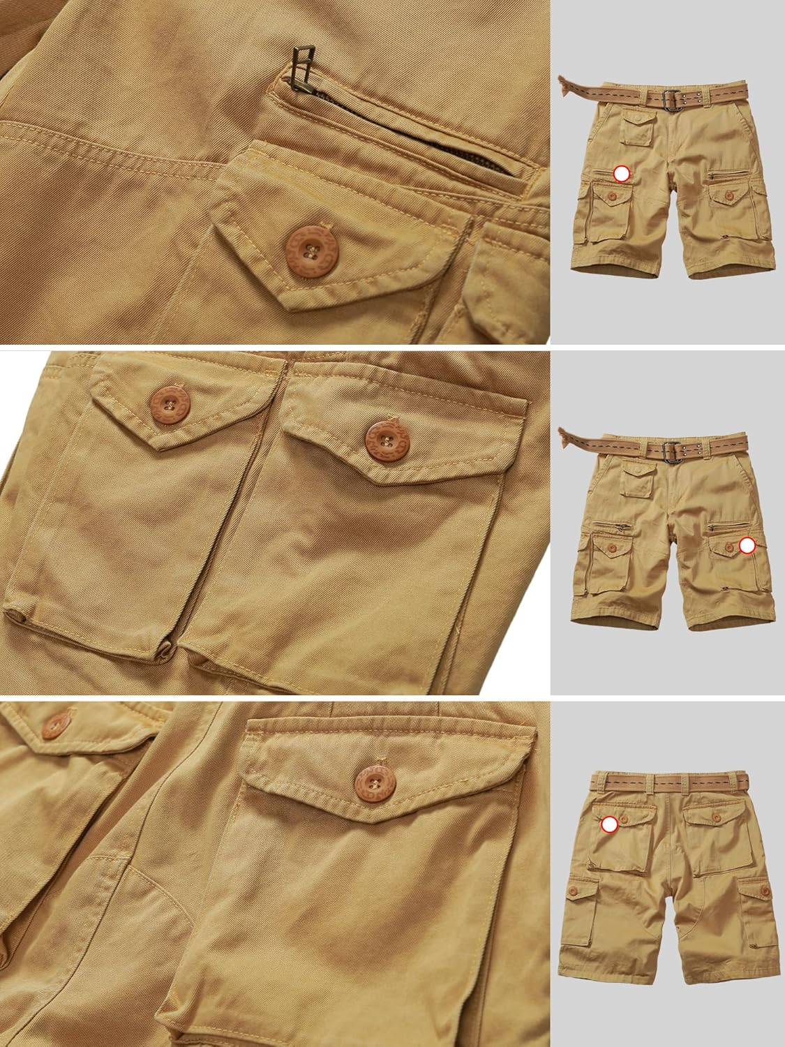 Cargo Shorts for Men Cotton Casual Wild Outdoor Work Shorts with Multi-Pockets - Image 2