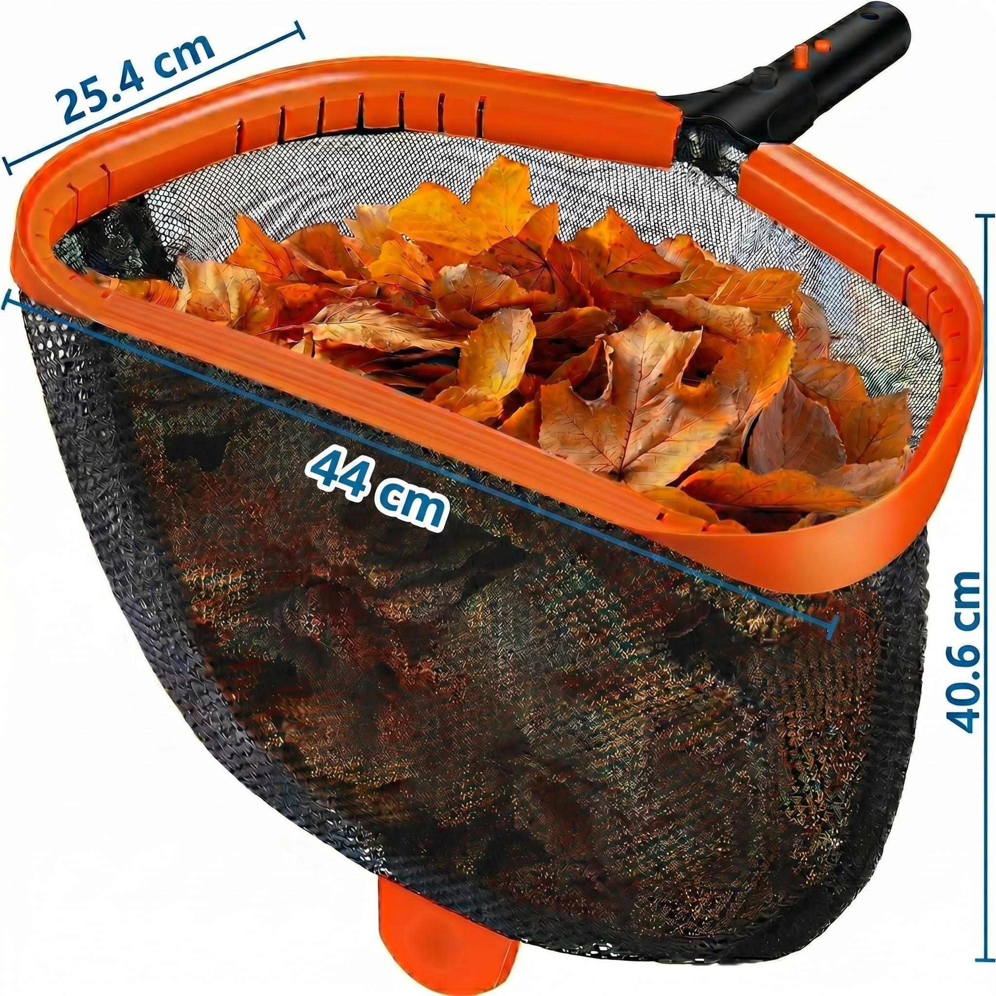 KGC 44CM Retino da Piscina con Asta da 3M (8 Sezioni), Rete Professionale a Doppio Strato con Telaio in Alluminio, Asta Modulare Rinforzata da 1,2mm per Piscina, Spa, Laghetto