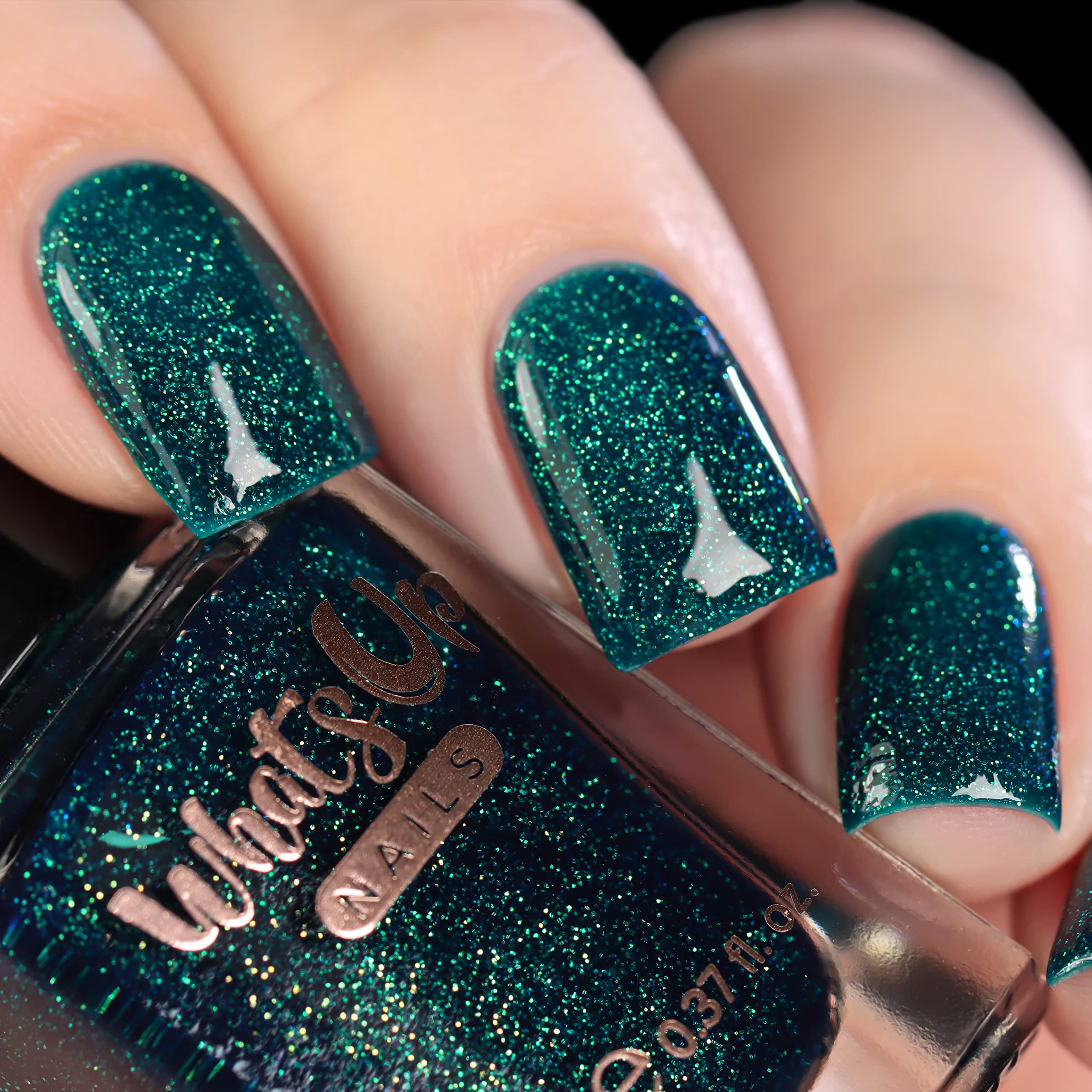 Pure Bliss - Teal Reflective Glitter Nail Polish – Dam