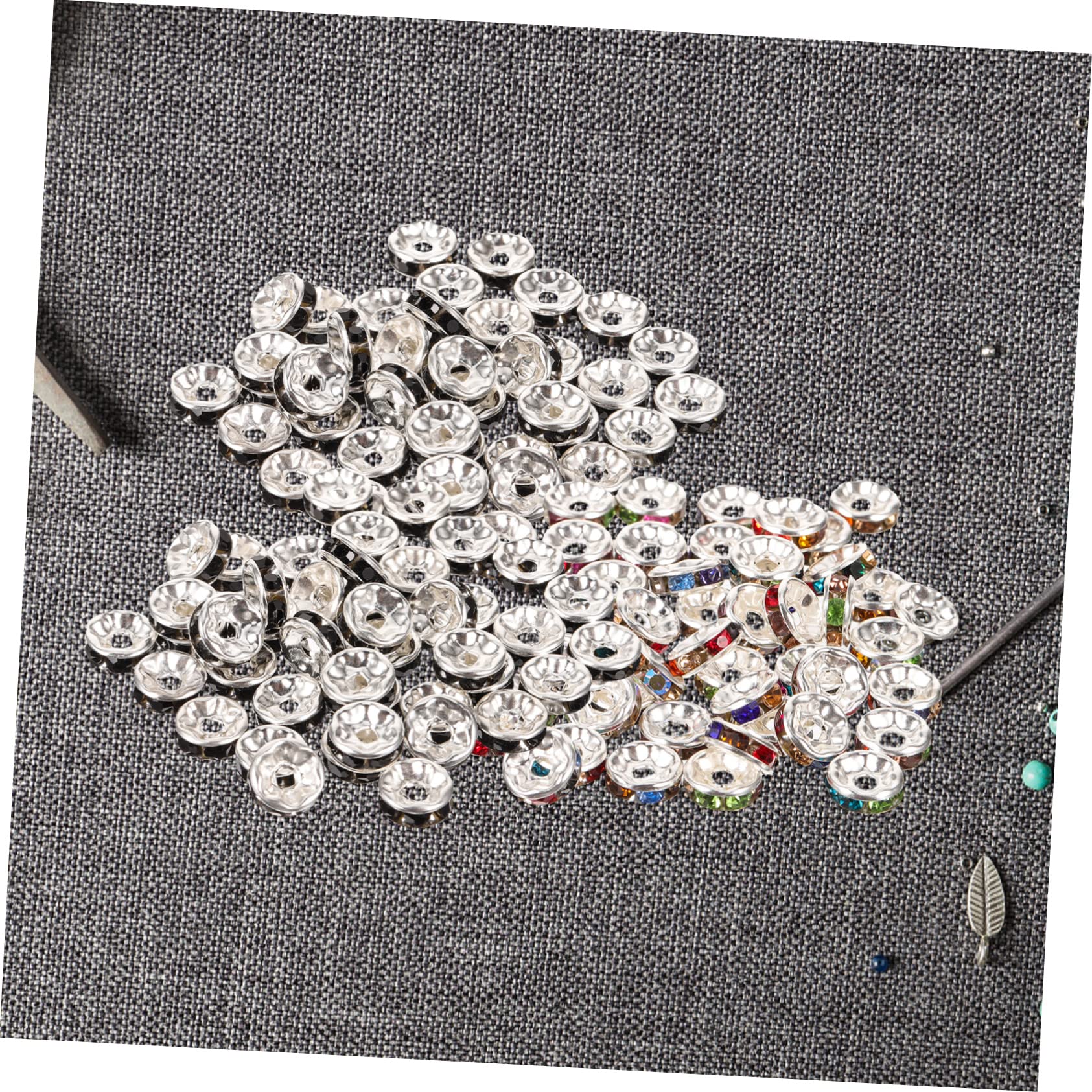 Operitacx 900pezzi Kit Distanziatori Cristallo Per Creazione Gioielli Perline Fai Da Te Per Bracciali e Accessori Artigianali Unici