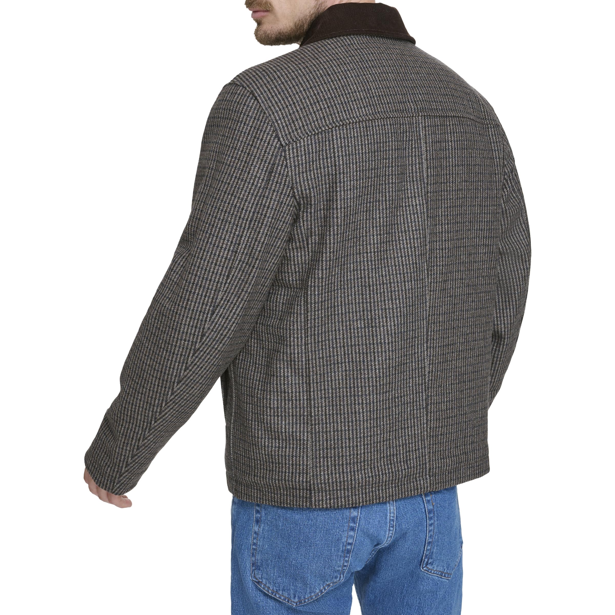 dockers Płaszcz z mieszanki wełny Mężczyźni Logan Wool Blend Open Bottom Bib Jacket