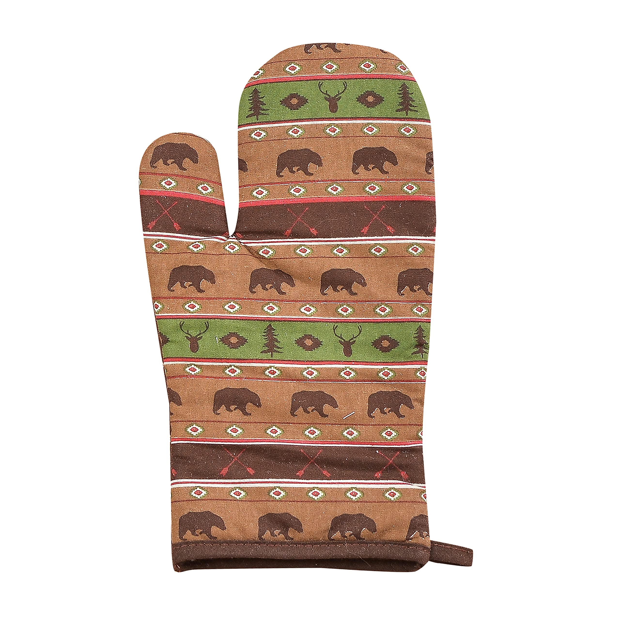 Paseo Road Juego de 5 Manoplas de Horno Aztecas de Animales para Cocina, Resistentes al Calor, Juego de Cocina de algodón Estilo rústico Occidental
