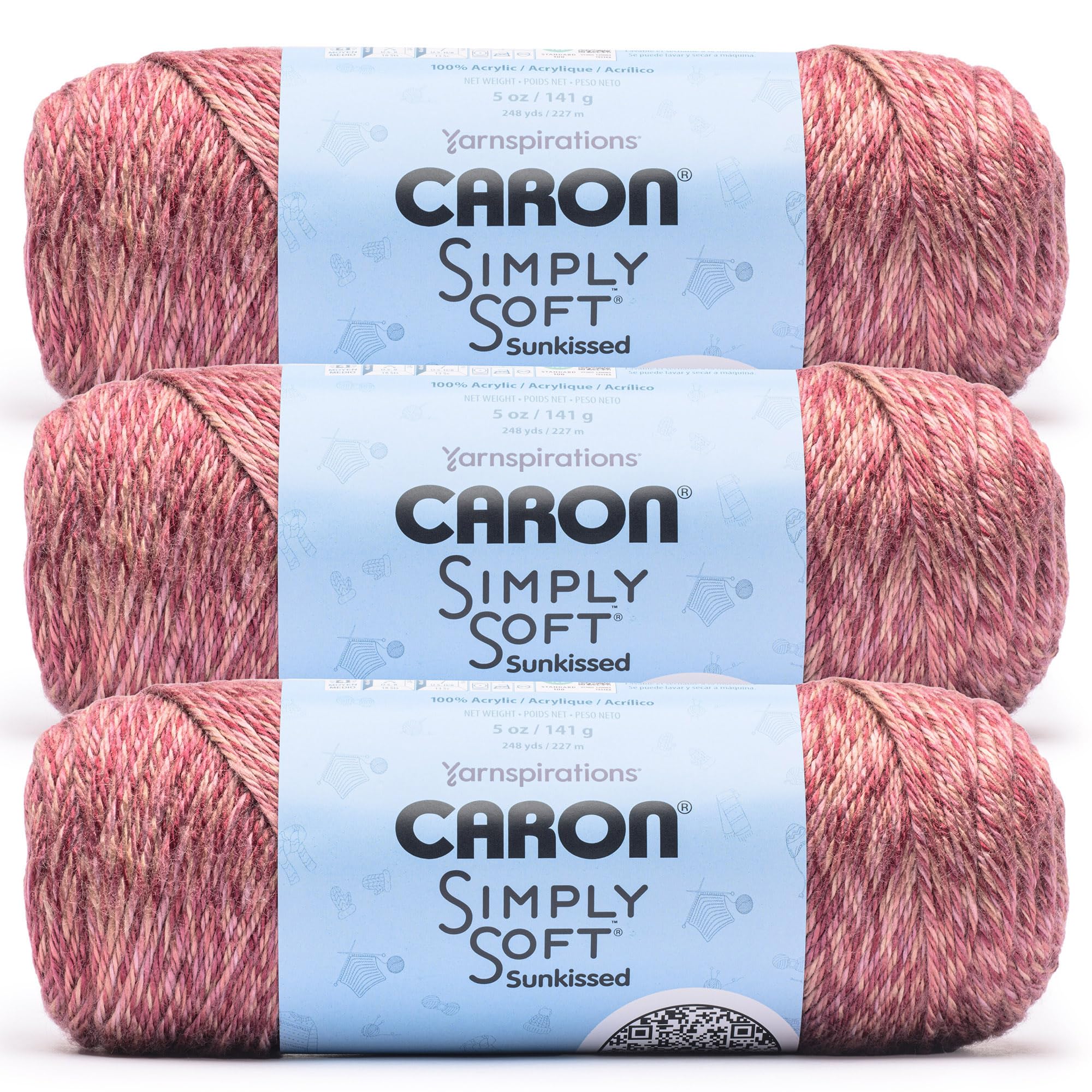 Laine Caron Simply Soft Sunkissed Plum pour tricoter des couvertures douces