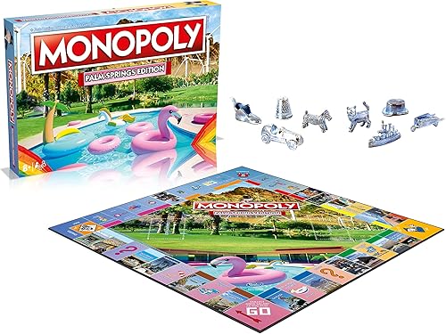 Miniatura 2 de Juego de mesa Monopoly - Edición Palm Springs: 2-6 jugadores, juegos de mesa familiares para niños y adultos, juegos de mesa para niños de 8 años en