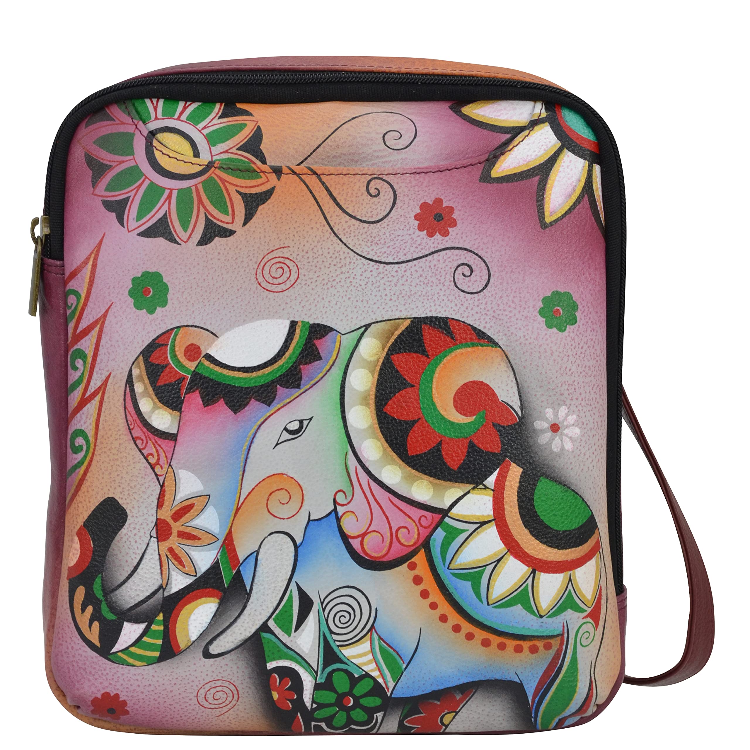 Anna by Anuschka Womens Genuine Leather Travel Organizer Crossbody