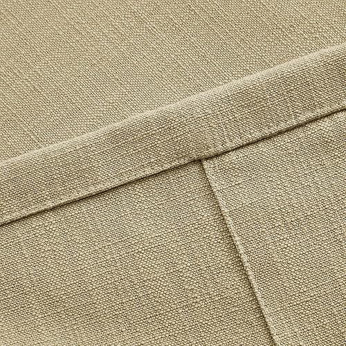 Miniatura 155 de Frelement Cortinas plisadas de lino de algodón extra anchas para oscurecer la habitación, 120 pulgadas de ancho x 96 pulgadas de largo, cortinas