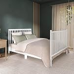 Dream On Me Synergy 5-in-1 Lit bébé convertible en blanc, certifié Greenguard Gold, BSA Certifié, 3 Réglages de hauteur de matelas, Meubles de chambre de bébé classiques