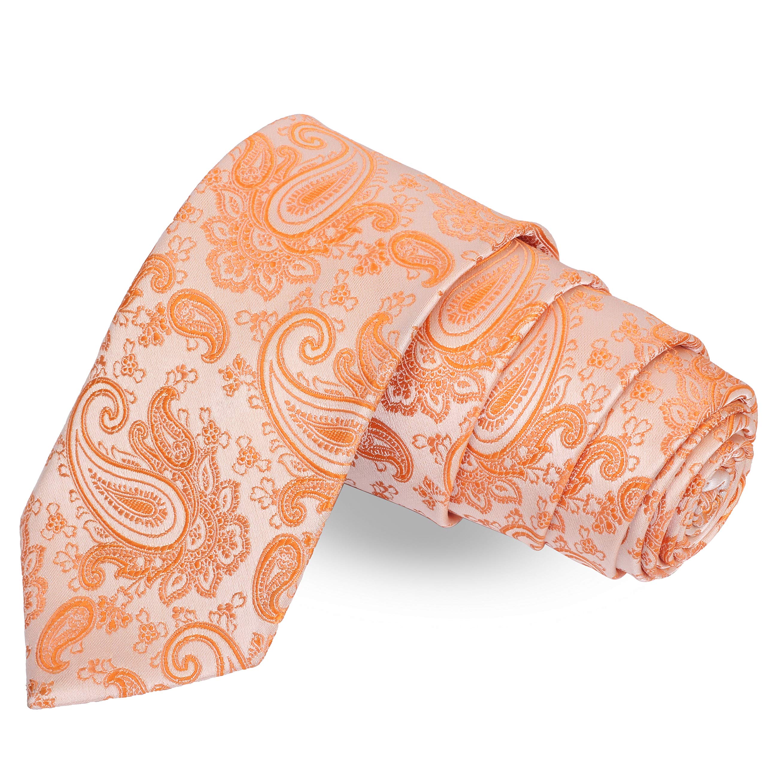 peluche The Beauteous Brew Orange Colored Microfiber Necktie For Men-picture-24