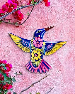 Enchanted Talavera Handmade Hummingbird Authentic Mexican Ceramic Outdoo...