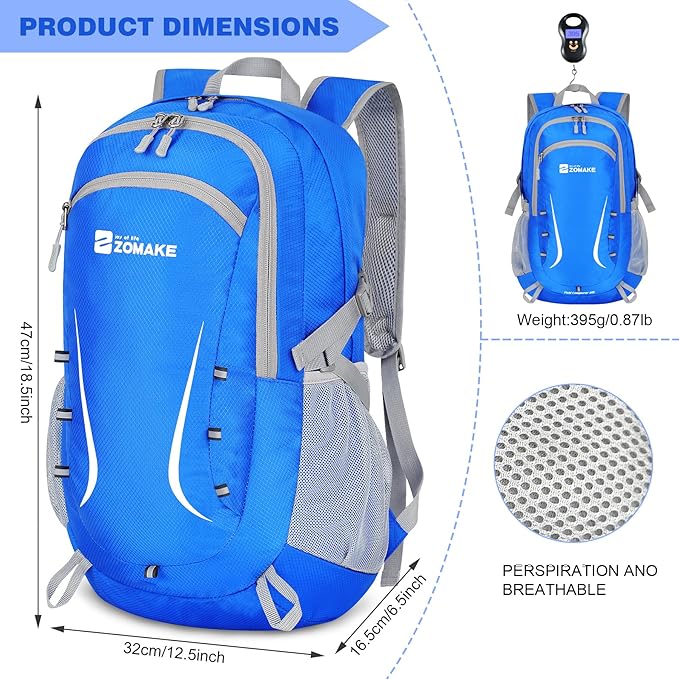 Mochila Plegable ZOMAKE 35L Impermeable Ligera para Senderismo miniatura 2