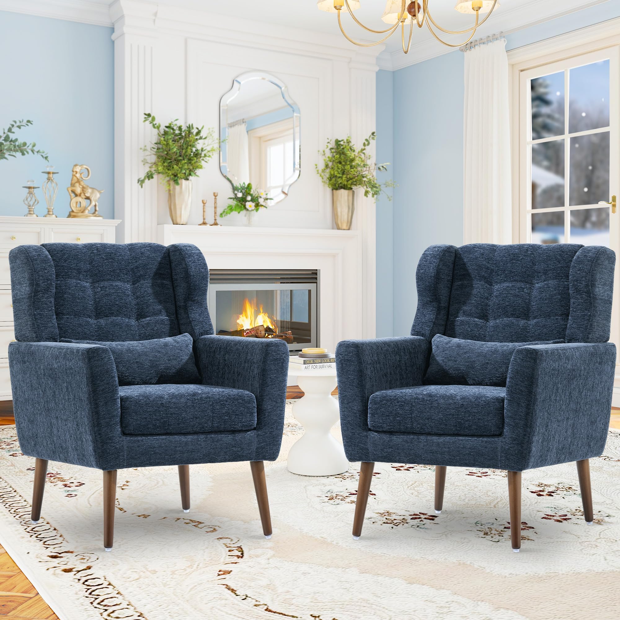 Amazon.com: cinkehome Accent Chairs Set of 2 for Living Room
