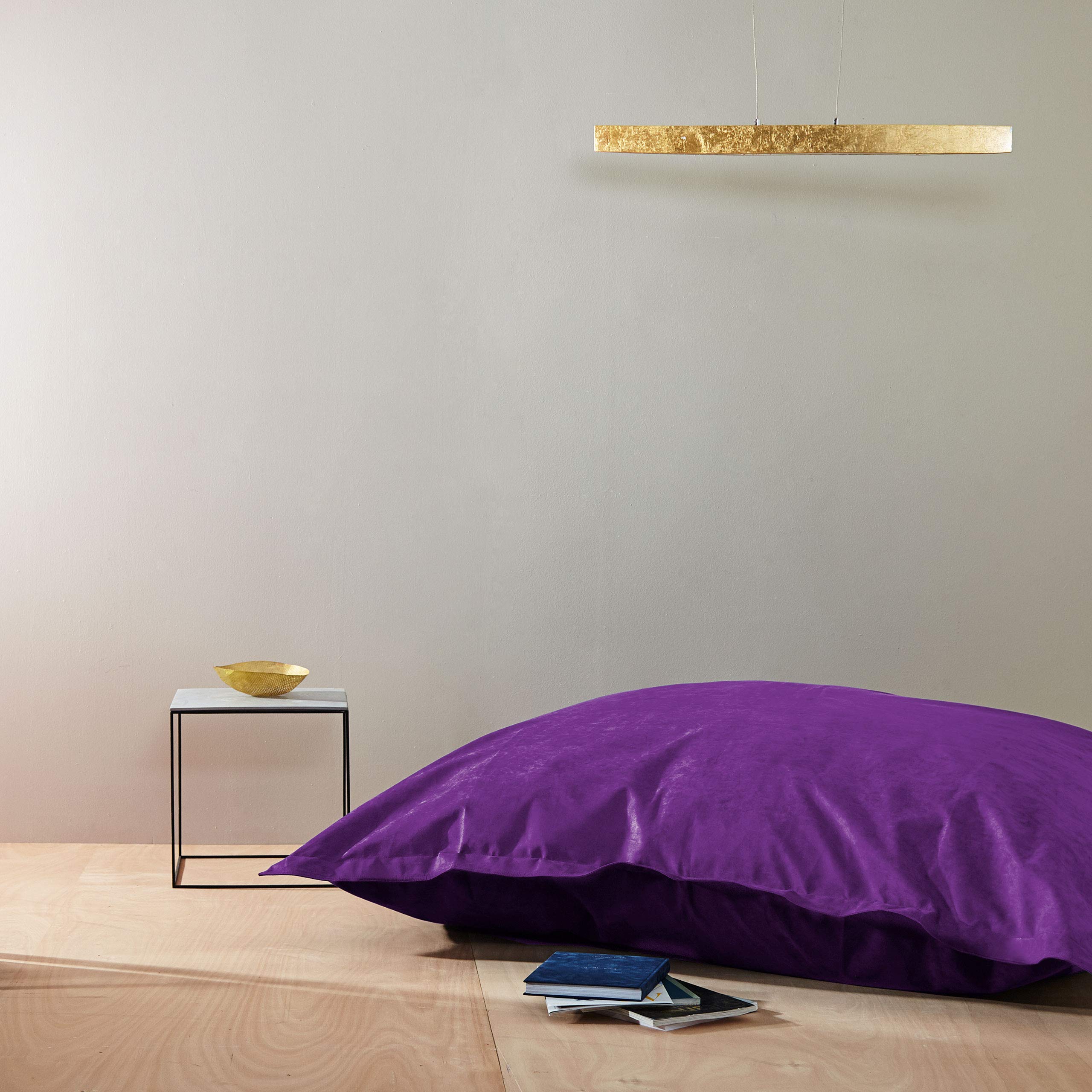 Lumaland - Pouf gigante XXL, in micro velour, disponibile in diverse misure e colori