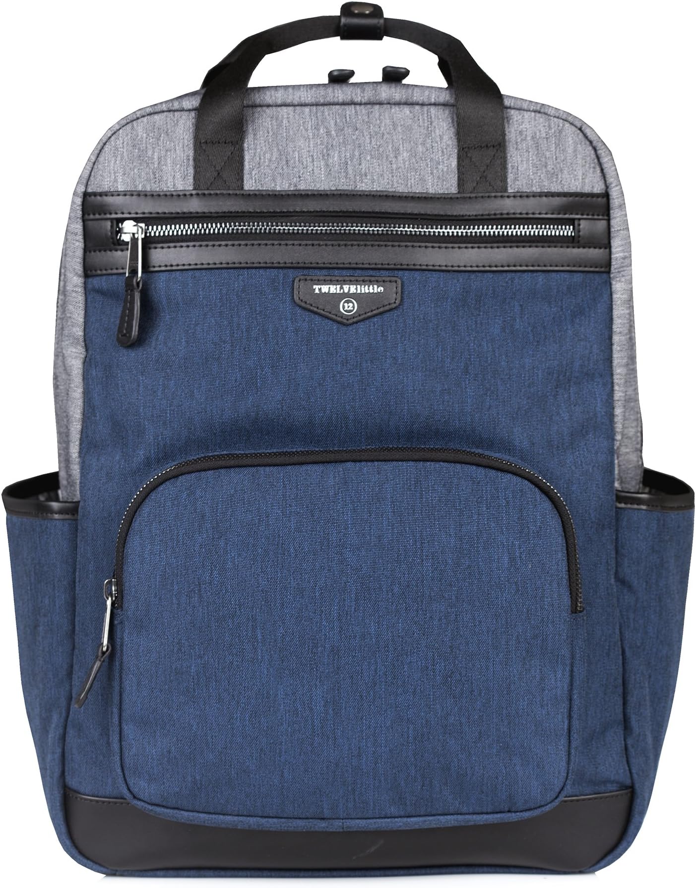 TWELVElittleUnisex Two-tone Backpack, Grey/Navy