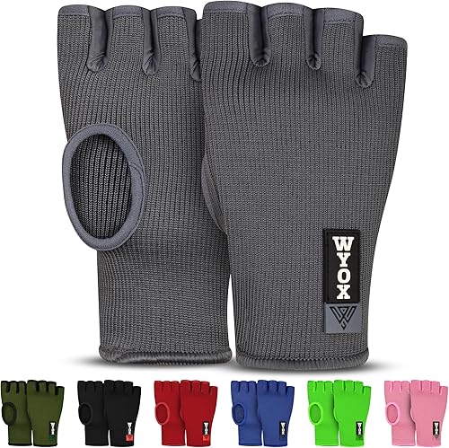 WYOX Vendas de mano de boxeo, guantes de MMA para hombres y mujeres, guantes de boxeo, envolturas de boxeo, kickboxing, compresión