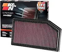 K&N Filtro de ar do motor: alto desempenho, premium, lavável, filtro de substituição: serve para Jeep Wrangler JL e Gladiador 2018-2020, 33-5076