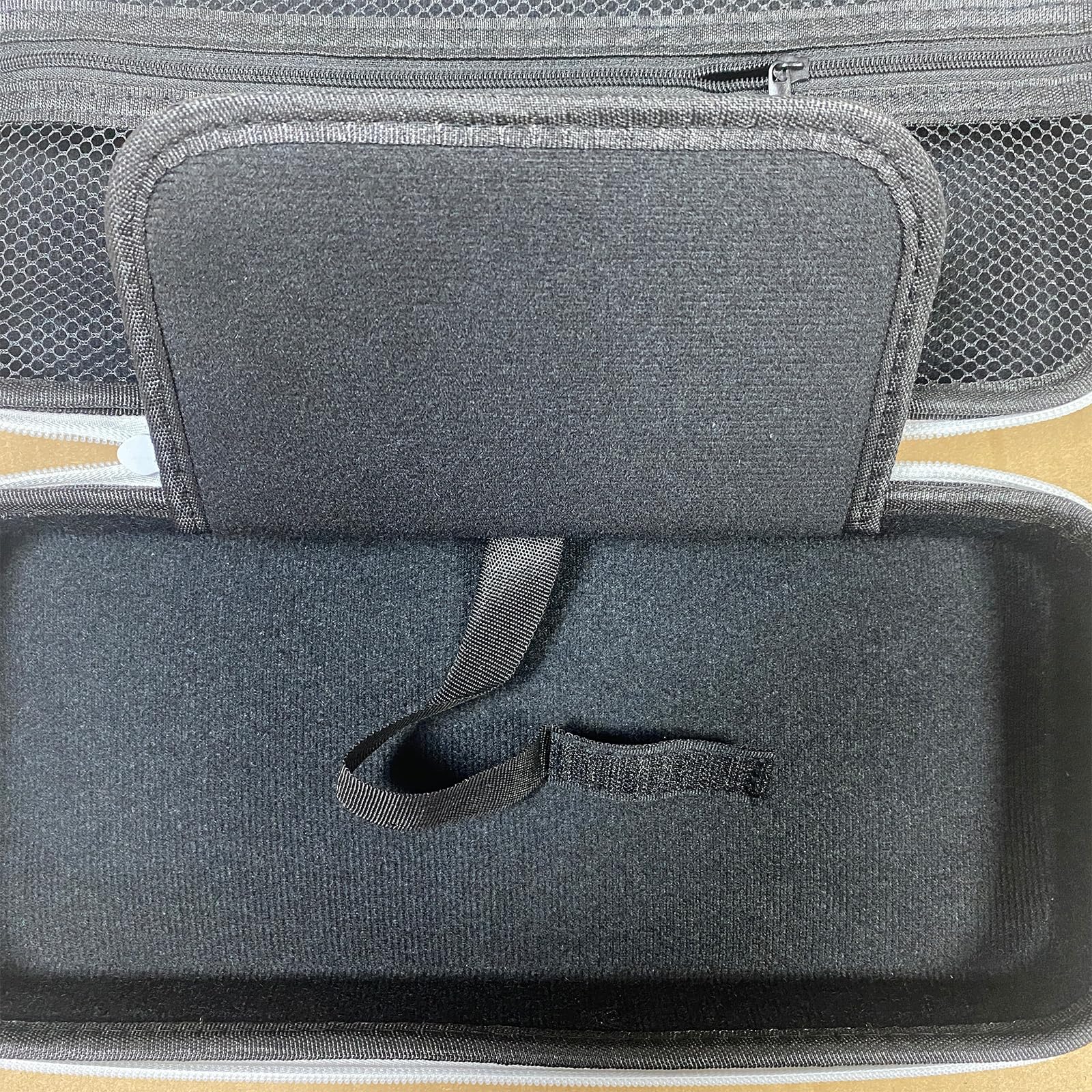 Hzycwgone Custodia per MSI Claw,Viaggio Borsa di Trasporto per MSI Claw A1M Gioco Portatile,Custodia Rigida con Slot per Schede di Gioco & Tasca a Rete per MSI Claw Accessori(Bianco)