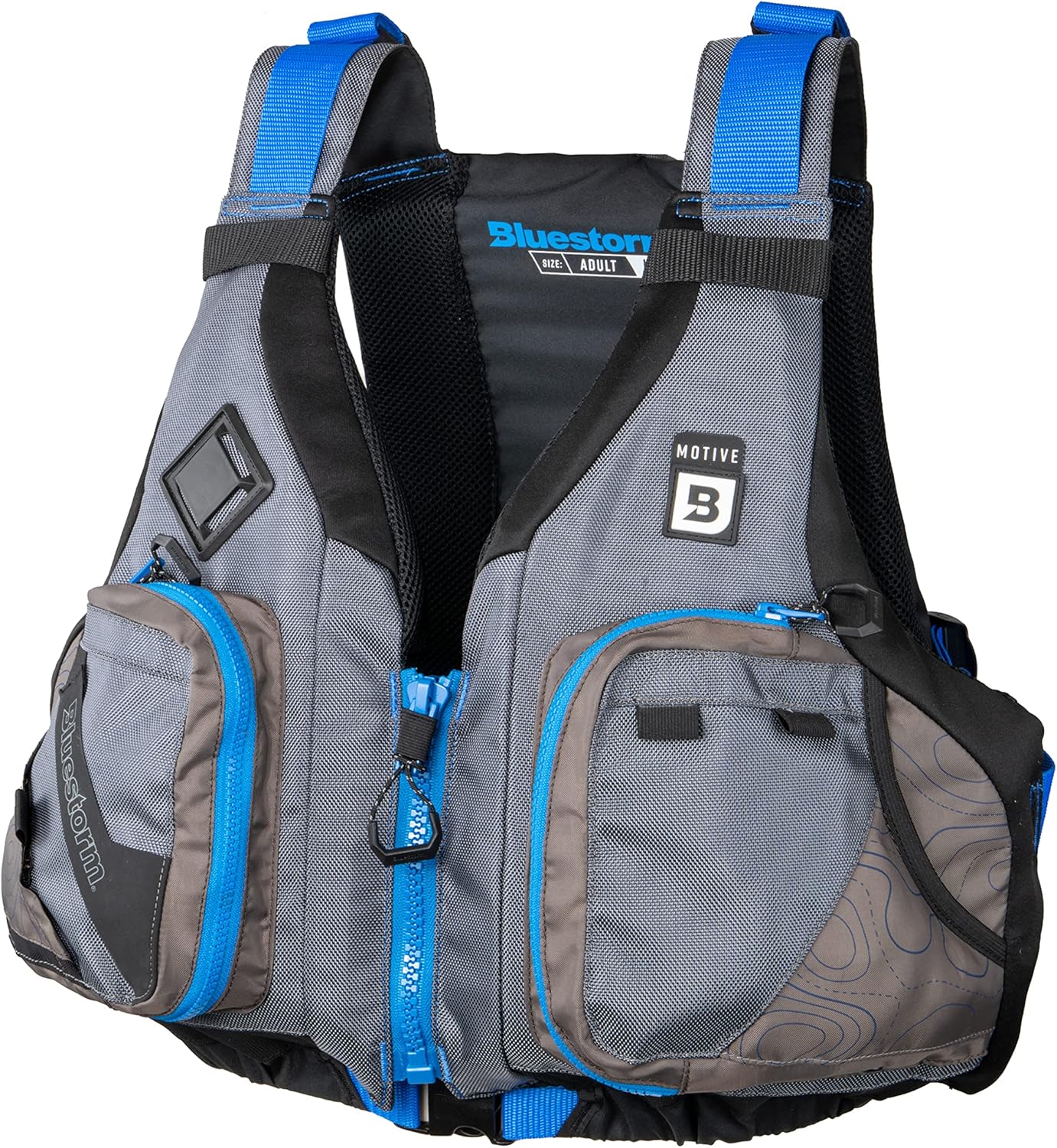 BLUESTORM Motive Kayak Life Jacket (PFD) | Fully Adjustable | Lined Pockets | US Coast Guard Approved | for Kayaking, Paddling, Fishing and More BLUESTORM Motive Kayak Life Jacket (PFD) | Fully Adjustable | Lined Pockets | US Coast Guard Approved | for Kayaking, Paddling, Fishing and More