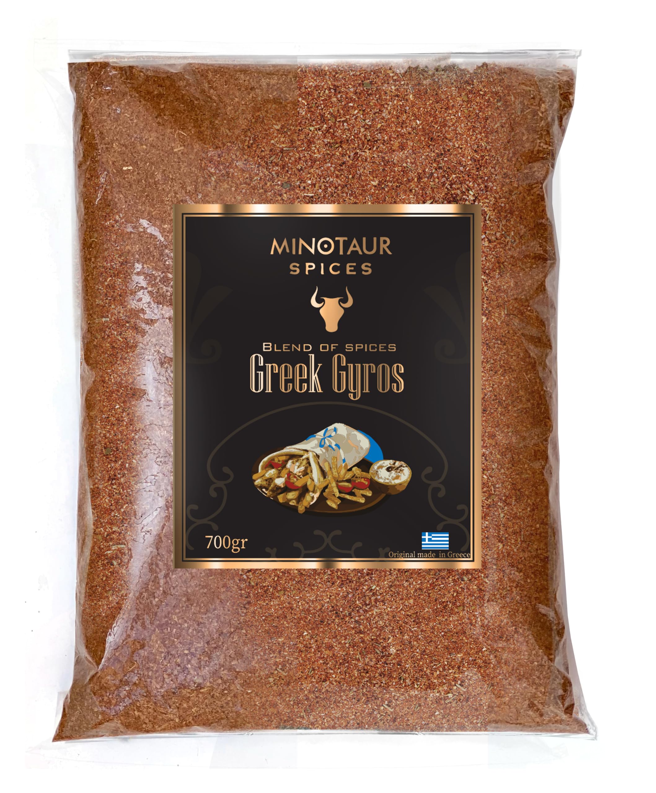 Minotaur Spices | Greek Gyros Gewürz 700 g | Gewürzmischung für Schweinefleisch im Beutel