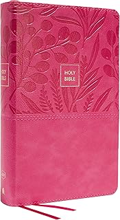 KJV Holy Bible: Large Print Single-Column with 43,000 End-of-Verse Cross References, Pink Leathersoft, Personal Size, Red Letter, Comfort Print: King James Version