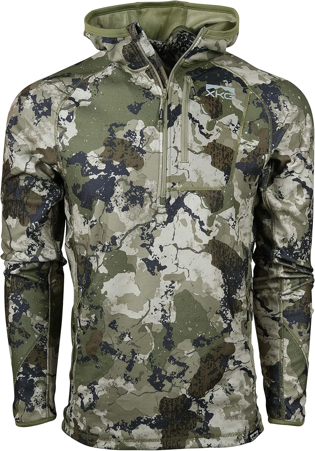King's Camo XKG Covert 1/2 Zip Hoodie with Built-in Face Mask